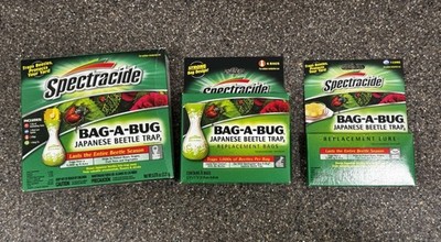 Spectricide Bag-A-Bug Japanese Beetle Trap Complete Kit + Refill Bags/Bait Lure