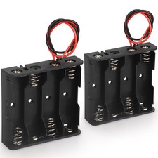 VWEICYY 2PACK 4 AA Battery Holder housing with Leads,2PCS 4 x 1.5V AA Battery...