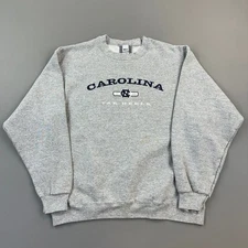 Vintage North Carolina Tar Heels Sweatshirt Mens Large Gray J America Pullover