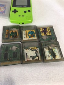 Nintendo Game Boy Color Kiwi Green w/Games Bundle