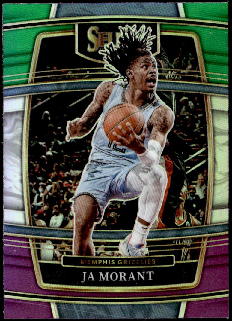 2021-22 Panini Select #75 Ja Morant Green White Purple Prizms E1