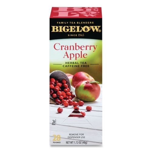 Bigelow Cranberry Apple Herbal Tea, 28/Box, 3 Boxes/Pack
