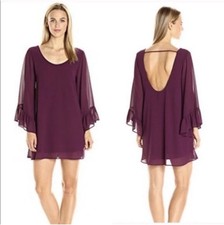 NWOT Show Me Your Mumu Boomerang Low Back Mini Dress in Dark Plum, Size XL