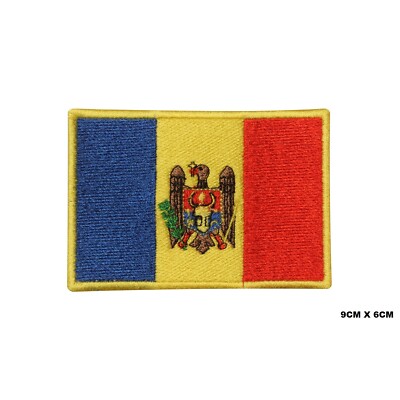 Moldova Flag Embroidered Patch Iron/Sew On Patch For Clothes
