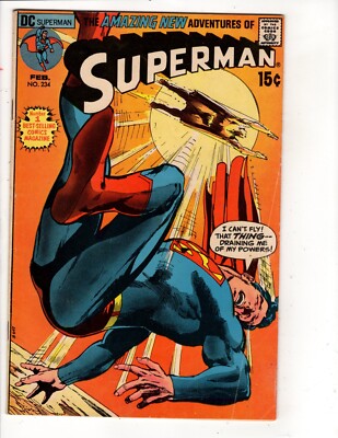 SUPERMAN #234-238(LOT)DC COMICS 1970(THESE BOOKS HAVE MINOR RESTORATION)