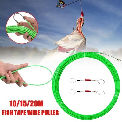 40FT Fish Tape Wire Puller Through Wall, Electrical Push Pull Tape Fish Kit Z6S7