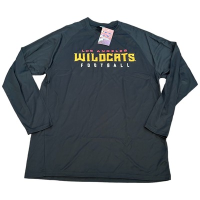 Los Angeles Wildcats Shirt Men Black EG Pro XFL Football Sports Performance Gear