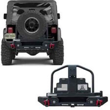 Vijay For 1987-2006 Jeep Wrangler Tj Steel Rear Bumper With Spare Tire Bracket