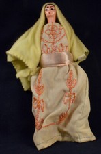  3406 Vintage Doll 6 5/8  - Bethlehem - wooden doll - cloth face