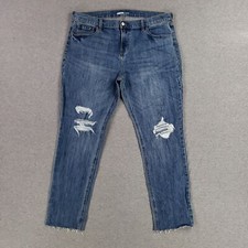 Old Navy Size 14 Boyfriend Jeans Casual Stretch Distressed Wash