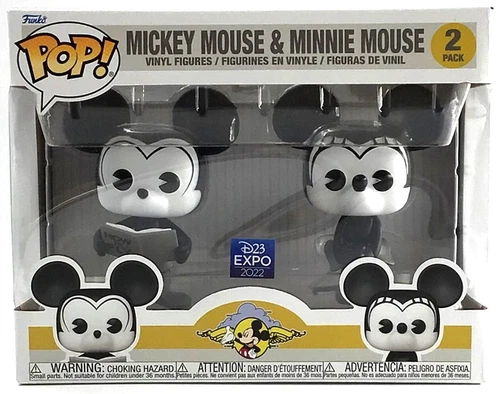 Funko Pop! Disney D23 EXPO 2022 Mickey & Minnie Mouse Black & White 2 Pack