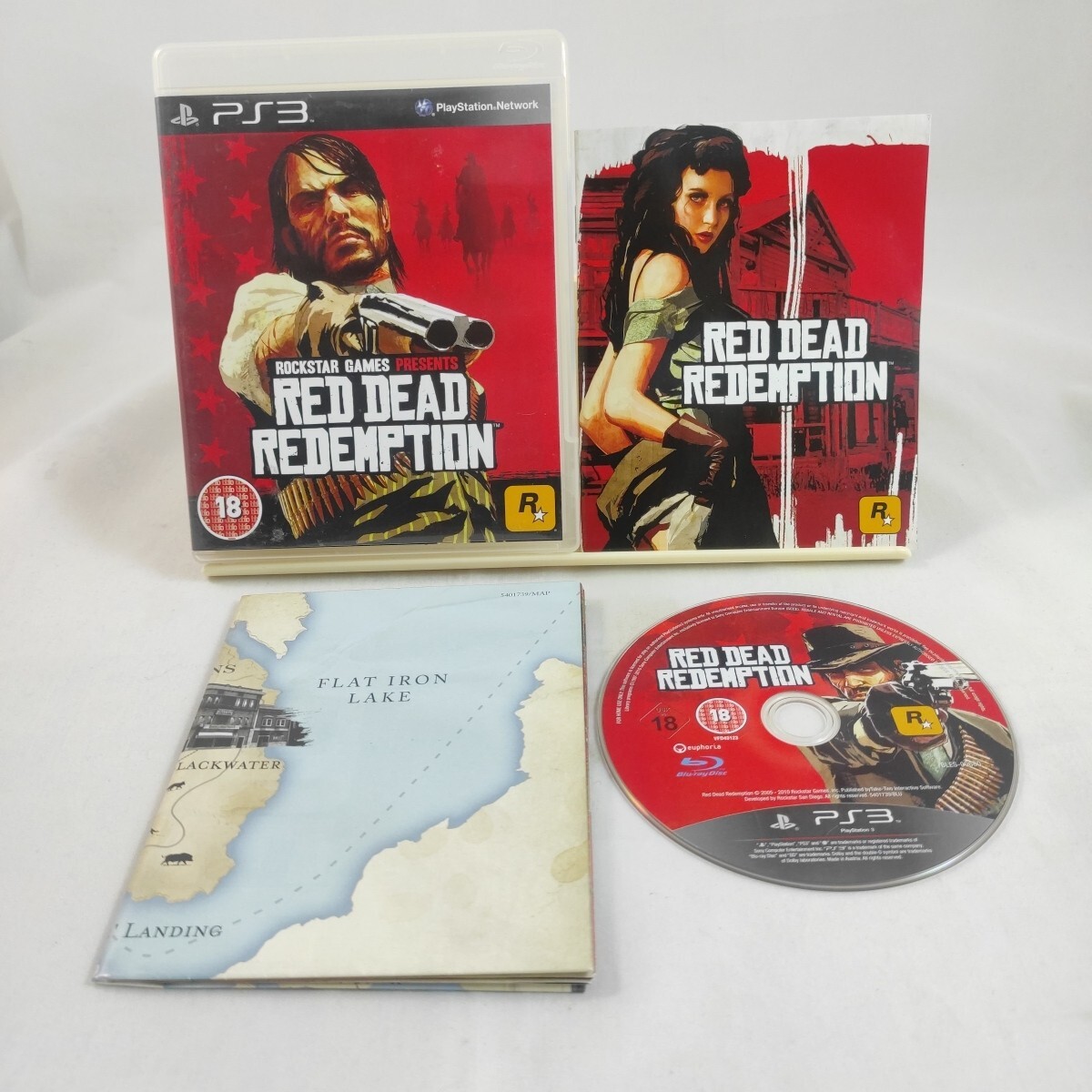 RED DEAD REDEMPTION PlayStation 3 game PS3 includes map and manual