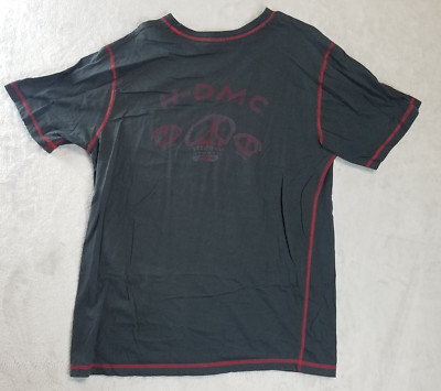 Harley Davidson Black Graphic T Shirt Short Sleeve Large L H-DMC Skull