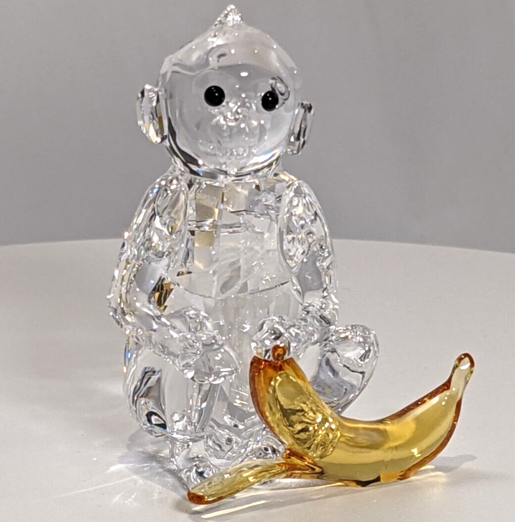 Swarovski MONKEY with BANANA Color Crystal Figurine 5524239