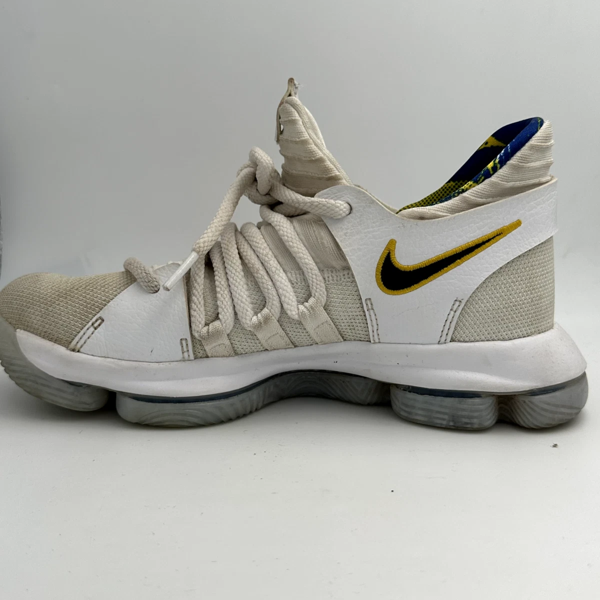 NIKE AIR ZOOM KD 10 LMTD NBA GOLDEN STATE WARRIORS SHOES 4Y YOUTH  AJ7781-101 >>