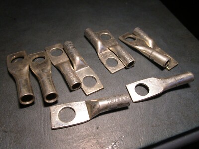 (10) 00054007124696 3M  Scotchlok  Copper One Hole Lug 30021 Gray 4 AWG