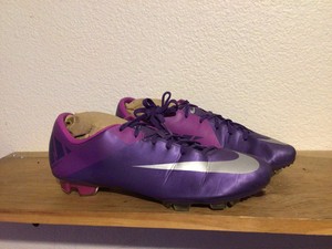 purple soccer shoes