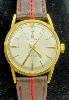 VINTAGE ATLANTIC 3004 MANUAL MEN'S WATCH SIWSS Cal 1802 GOLD