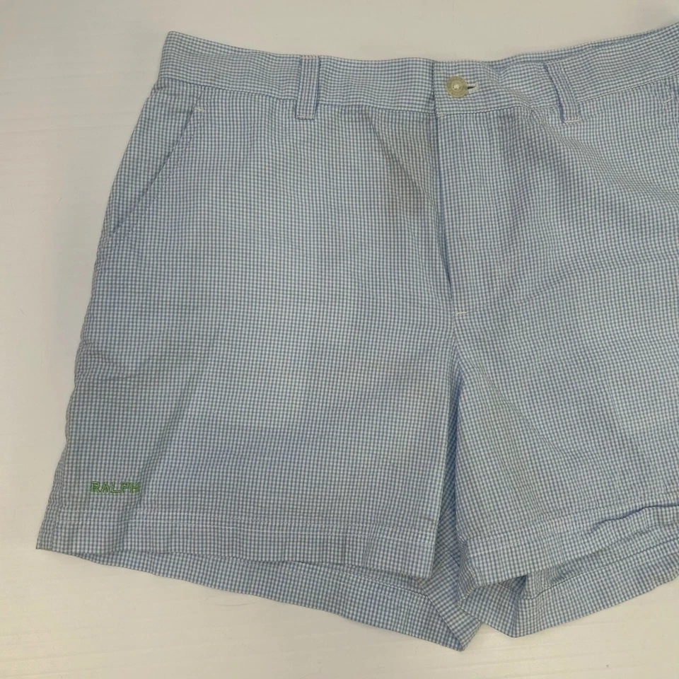 Ralph Lauren Corto Mujer 12 Bolsillo Seersucker 31x4 Deletrear Trabajo Fiesta Núcleo No Foto 2 de 4