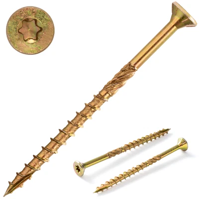 Tornillos para madera tornillos para aglomerado cabeza avellanada Torx amarillo de 30 mm a 300 mm STRÜBER