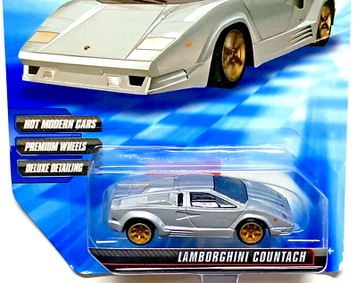 Hot Wheels 2009 Speed Machines Lamborghini Countach Silver SEE