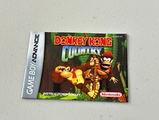 Donkey Kong Country Authentic Instruction Booklet Only for Game Boy Advance GBA