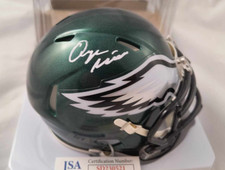 Quinyon Mitchell Philadelphia Eagles Signed Autographed Speed Mini Helmet JSA