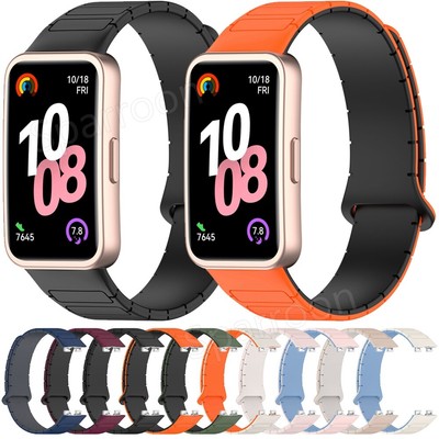 For Huawei Band 8 NFC/10 10 NFC/9 9 NFC Silikon Magnet Armband Sports Ersatzband