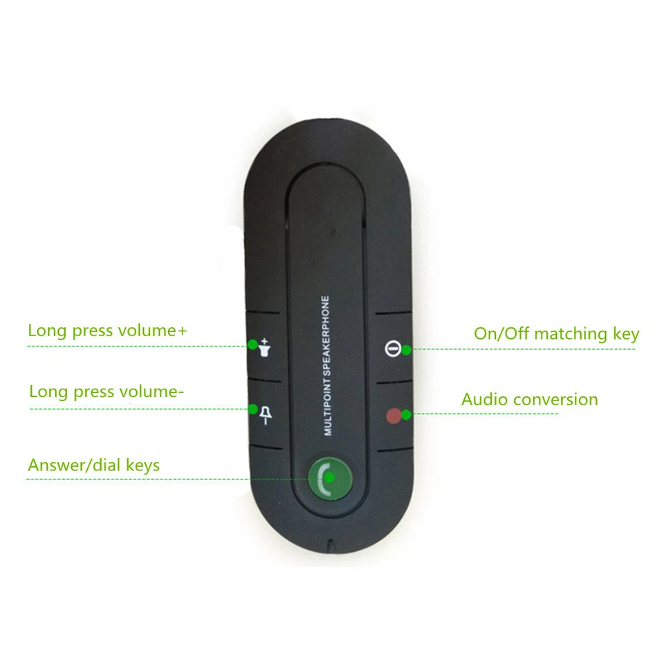 Wireless Car Bluetooth Speakerphone Handsfree Car Kit Car Sun Visor MP3 Player Foto 4 de 4