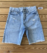 old navy NWT girl  s cut off denim shorts Size 14 blue Q8