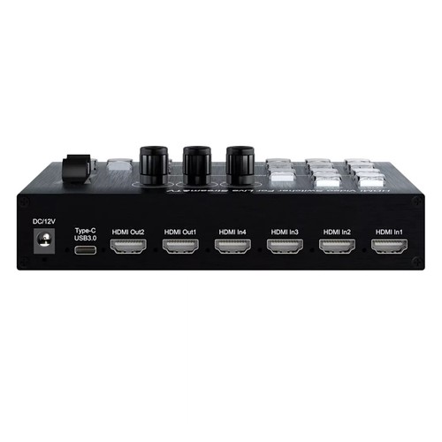 4K Video Switcher HDMI Camera Broadcast Station Controller For laptops/Cameras - Afbeelding 6 van 15