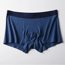 Men's Absorbent Soft Boxer Briefs Comfortable Stretchy Youth Underwear Seamless