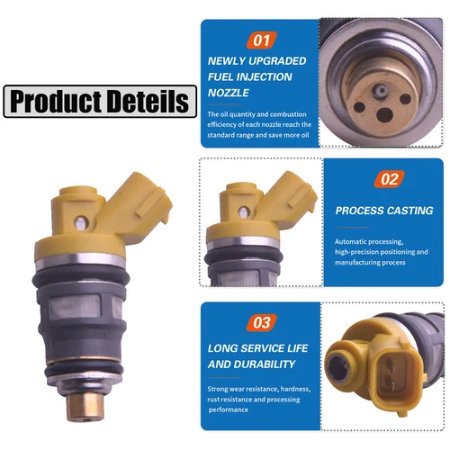 4pcs Fuel Injector 23250-16140 for Toyota Corolla LVN AE101 AE111 Carina AT210 - Picture 3 of 7