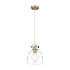 Innovations Newton Bell 1 Lt 8" Cord Pendant, BB/Clear - 410-1PS-BB-G412-8CL