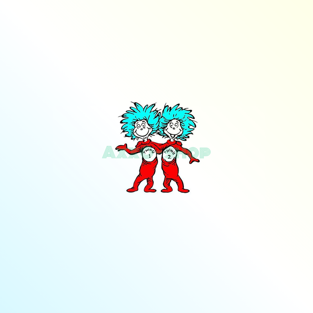 Other Decorations Cat In The Hat Thing 1 Thing 2 Icing Cake