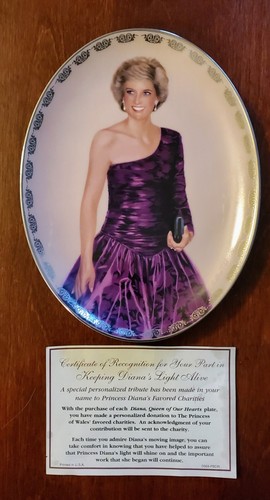 Radiant Princess Diana Queen of Our Hearts porcelain collector plate - Bild 3 von 7