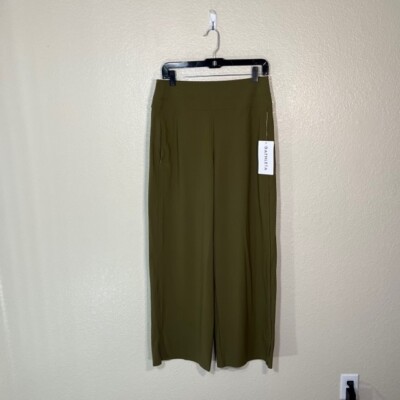 Athleta Cosmic Wide Leg Pants Size Acacia Olive Green Athleisure NEW 