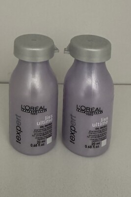 L'OREAL EXPERT SERIE LISS ULTIME O SMOOTHING SHAMPOO OIL INCELL 0.68 oz Lot Of 2