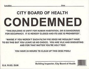 Prank Novelty Condemned Notices OV15327 | eBay