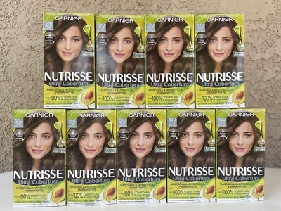 9 PK GARNIER 50U DEEP LIGHT CHESNUT NUTRISSE  PERMANENT HAIR COLOR  MEXICO
