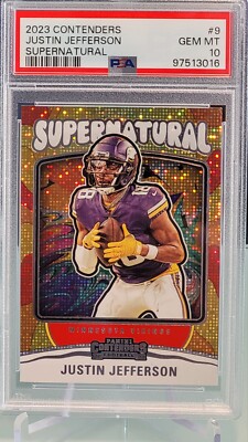 2023 Panini Contenders Justin Jefferson Supernatural PSA 10 POP 5