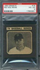 1950 Drake's Cookies #19 Pee Wee Reese PSA 4 Brooklyn Dodgers HOF