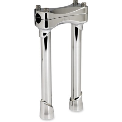 Biltwell Chrome Murdock 10'' Straight Steel Risers Clamp Harley Softail Dyna XL