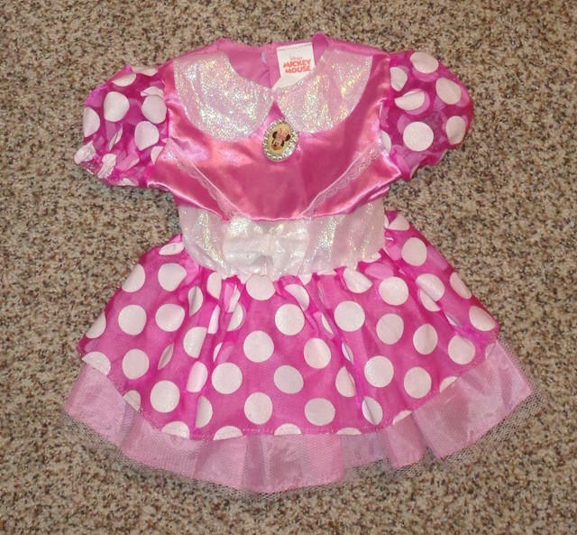 Toddler Girls Disney Minnie Mouse Costume Dress Pink White 1218 Months