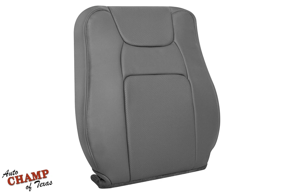 2006-2008 Honda Ridgeline -Driver Side Lean Back Leather Seat Cover Gray Perf - Image 2 of 4