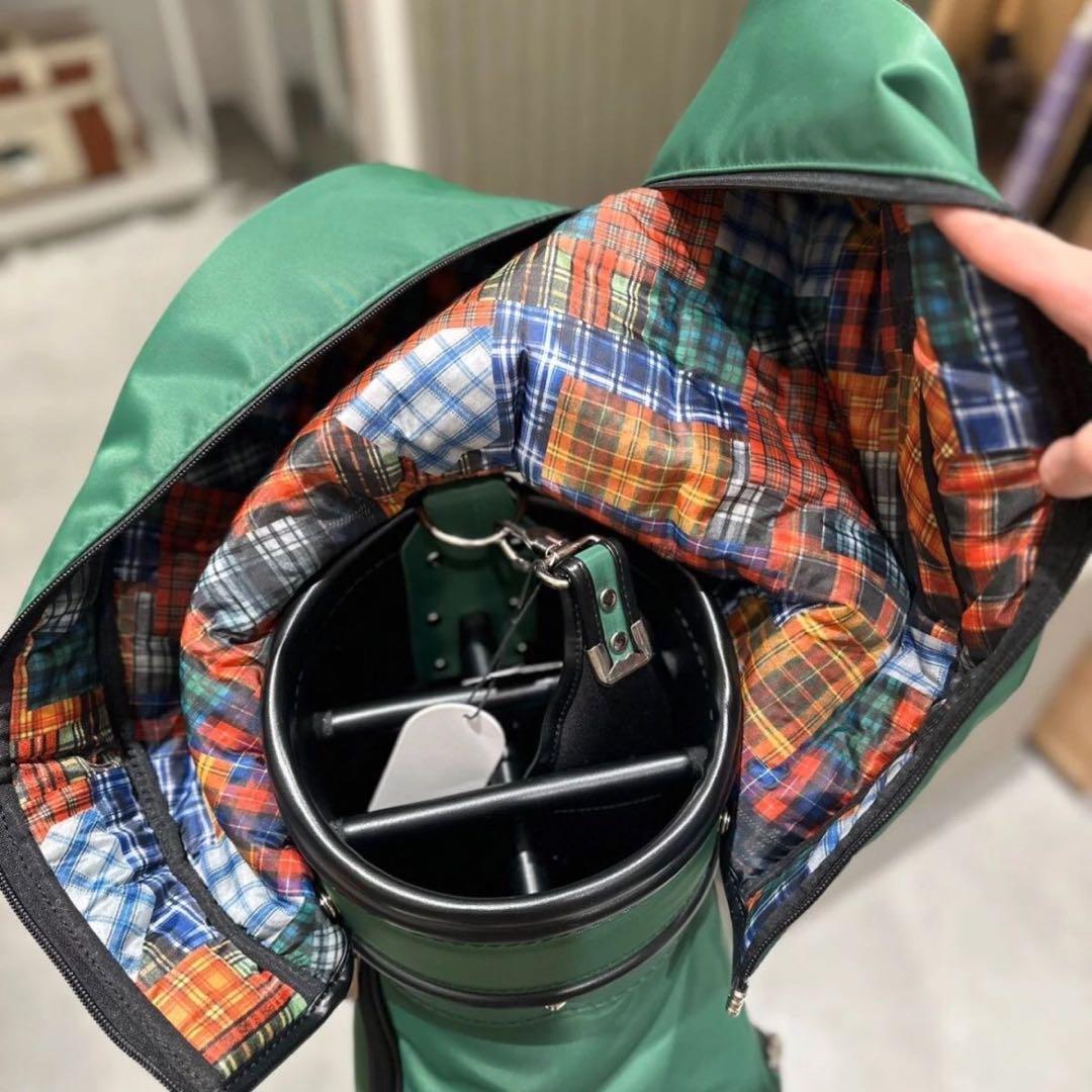 MALBON GOLF POTR Caddy Bag Green Golf Bag with Hood Covers MALBON GOLF POTR Caddy Bag Green Golf Bag with Hood Covers