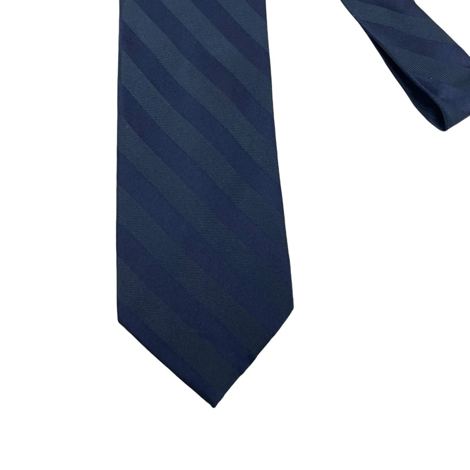 John Bartlett Statements Straight Neck Tie Navy Striped One Size - Image 2 of 4
