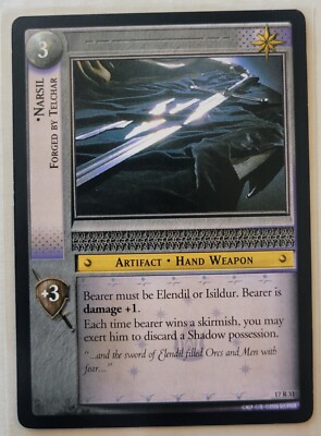 LOTR TCG ROS Rise of Saruman Set Narsil Forged By Telchar 17r31 NM/M