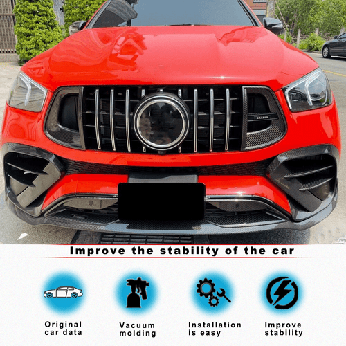 Fit For Benz W167 C167 GLE450 Sport Coupe Real Carbon Front Fins Air Vent Cover - Bild 2 von 15