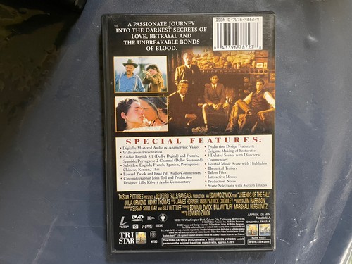 Legends of the Fall Movie DVD 1994 Special Edition Brad Pitt - Picture 3 of 3